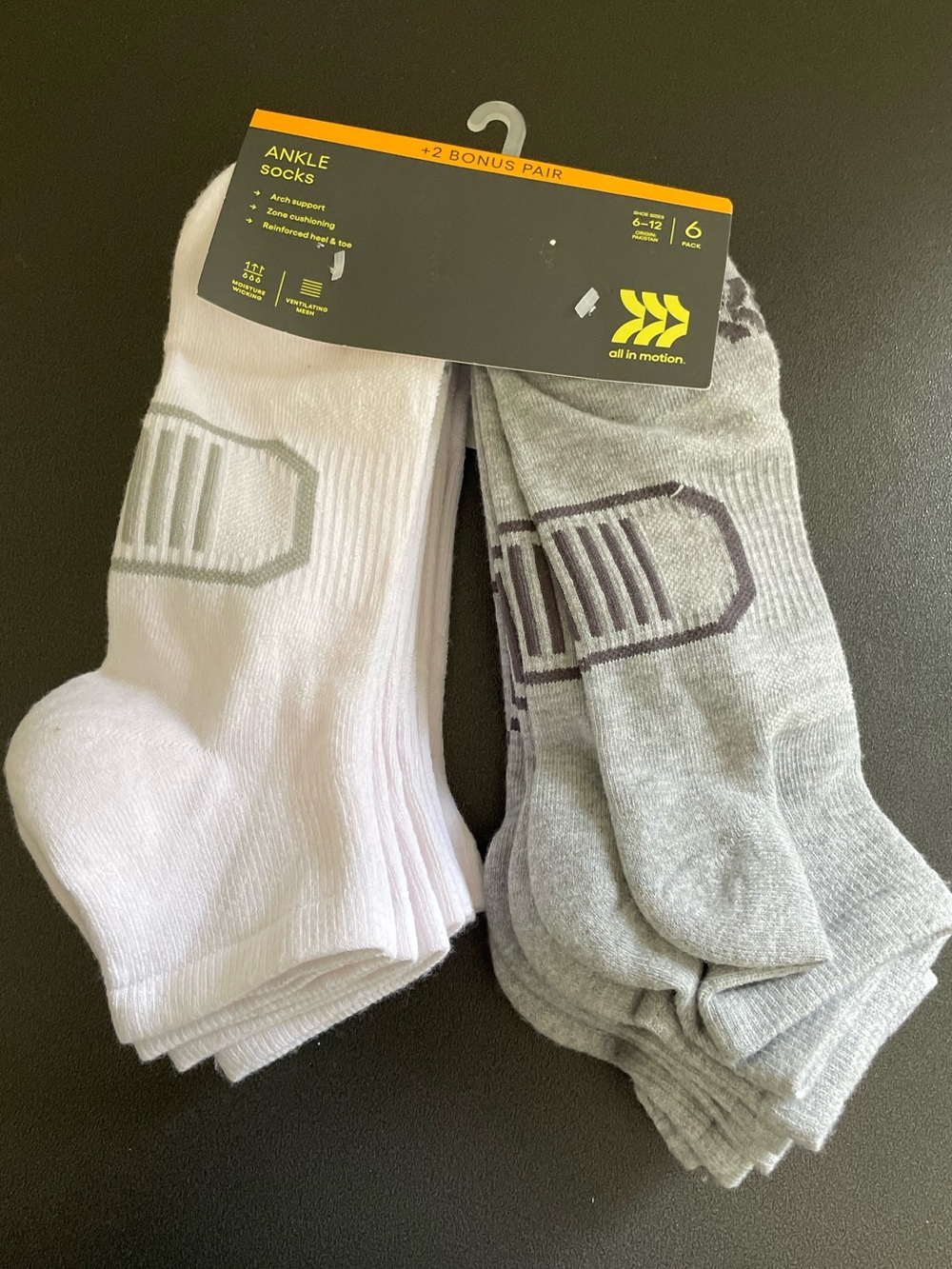 All in Motion Ankle Socks 6 Pack